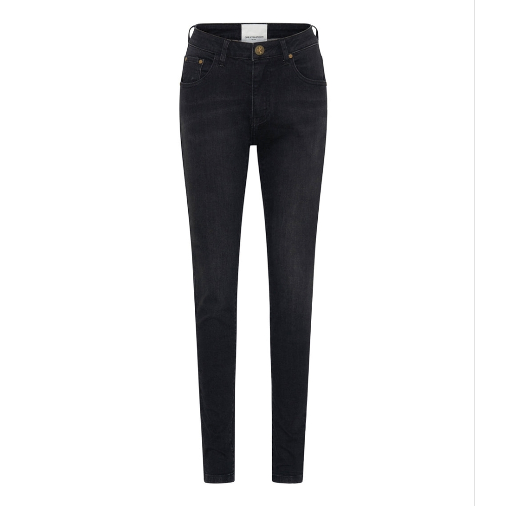Women's One Teaspoon Freebird II Black Ink Skinny Jeans Stretch size 26 Low Rise